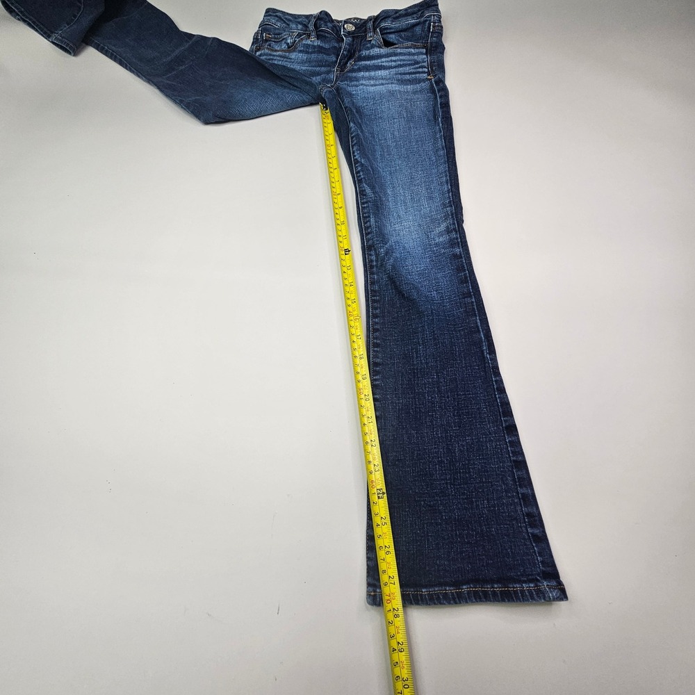American Eagle Kick Bootcut Jeans Women 2 Short Dark Wash Super Stretch - Picture 5 of 16